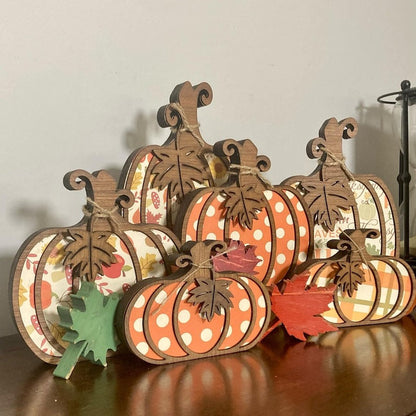 Wood Pumpkins for Fall Decor – Patterned Wooden Pumpkins