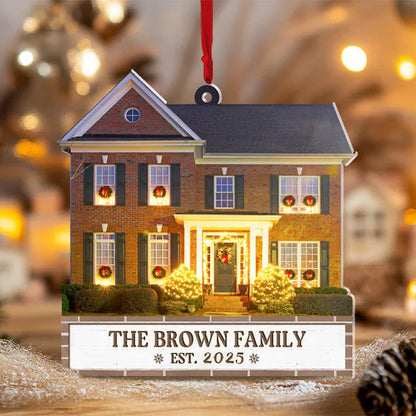 Personalized Home Photo Ornament, Custom New Home Christmas Ornament