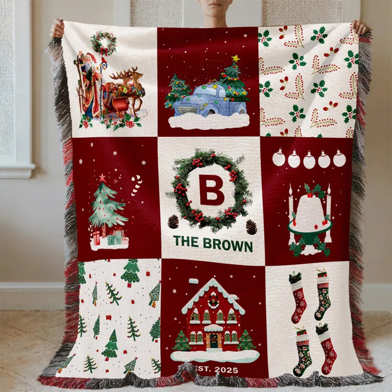 Personalized Family Name Throw Blanket