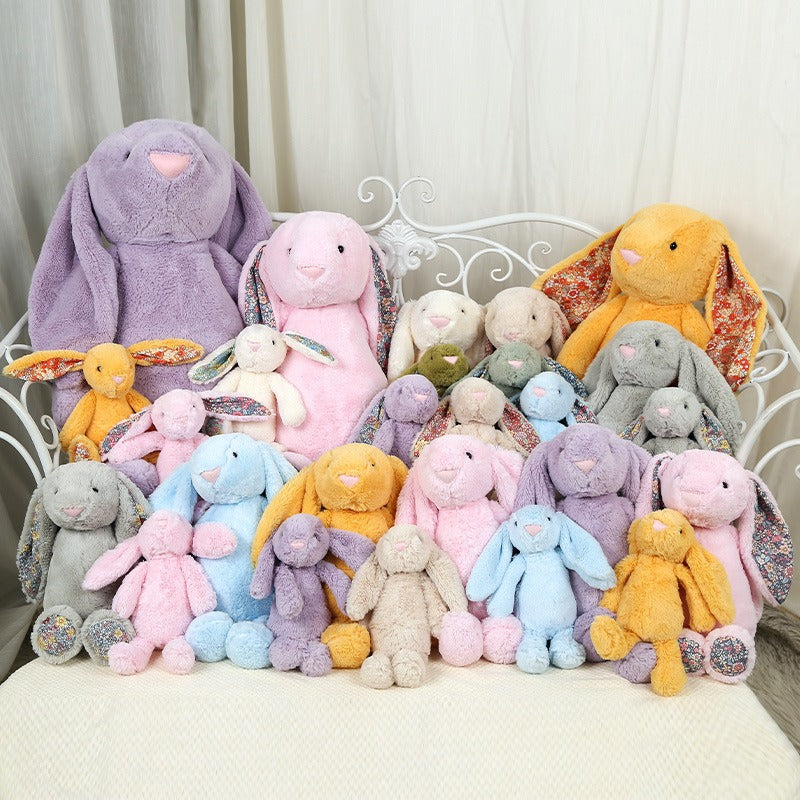 Personalized Easter Embroidered Plush Bunny Toy, Custom Newborn Gift