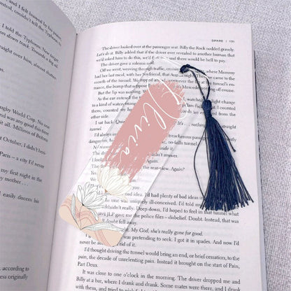 Personalized Name Acrylic Bookmark, Mothers Day Gifts, Gift For Her, Gift For Book Lovers
