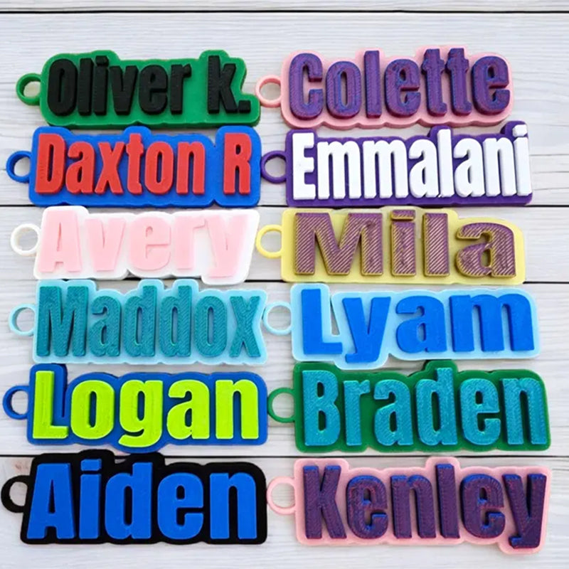 Bottle Name Tag, Personalized Name Keychain, Custom Backpack Tag