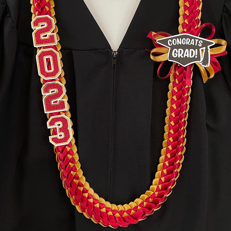 Graduation Leis - Double Braided Ribbon Lei