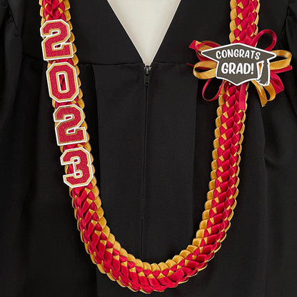 Graduation Leis - Double Braided Ribbon Lei