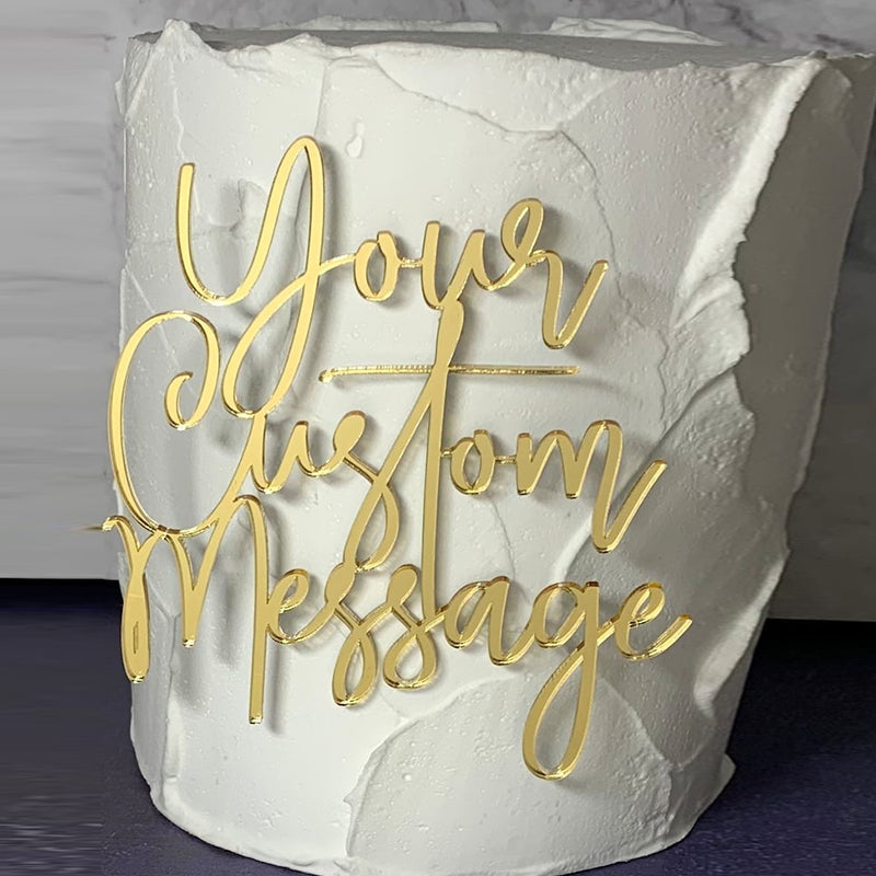 Multi Line Cake Charm, Happy Birthday to You, Birthday Party Decor