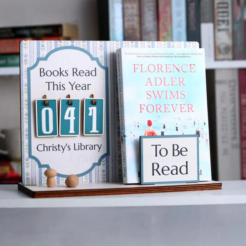 Personalized Book Holder - Book Tracker, Books Read This Year Counter