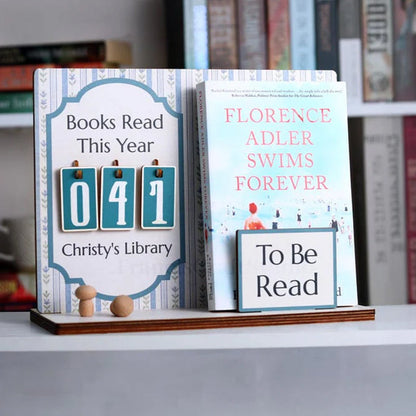 Personalized Book Holder - Book Tracker, Books Read This Year Counter