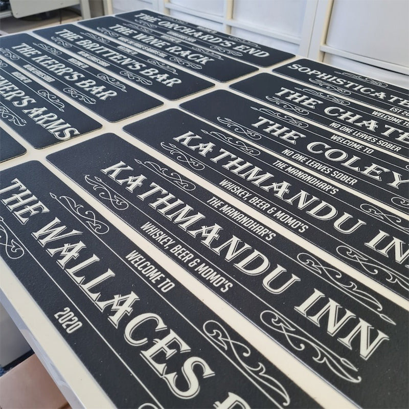 Personalised Vintage Bar Mat | Home Bar