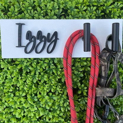 Custom Dog Leash Holder - Wood Leash Holder