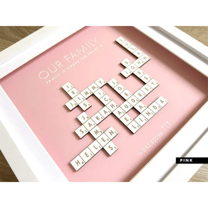 Mothers Day Presents Scrabble Frame Family Tree Personalized Decor Gift
