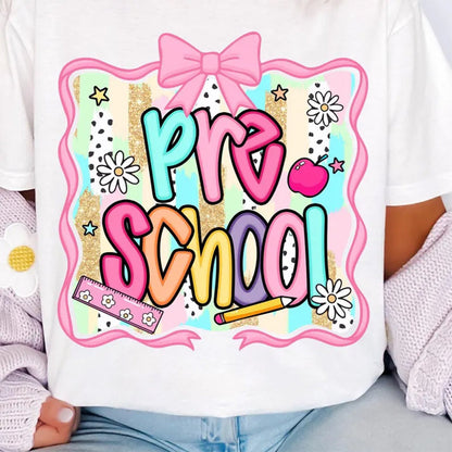 Preppy Pre-K Shirt Back To School Shirt, Personalized Hello Pre-k Tee