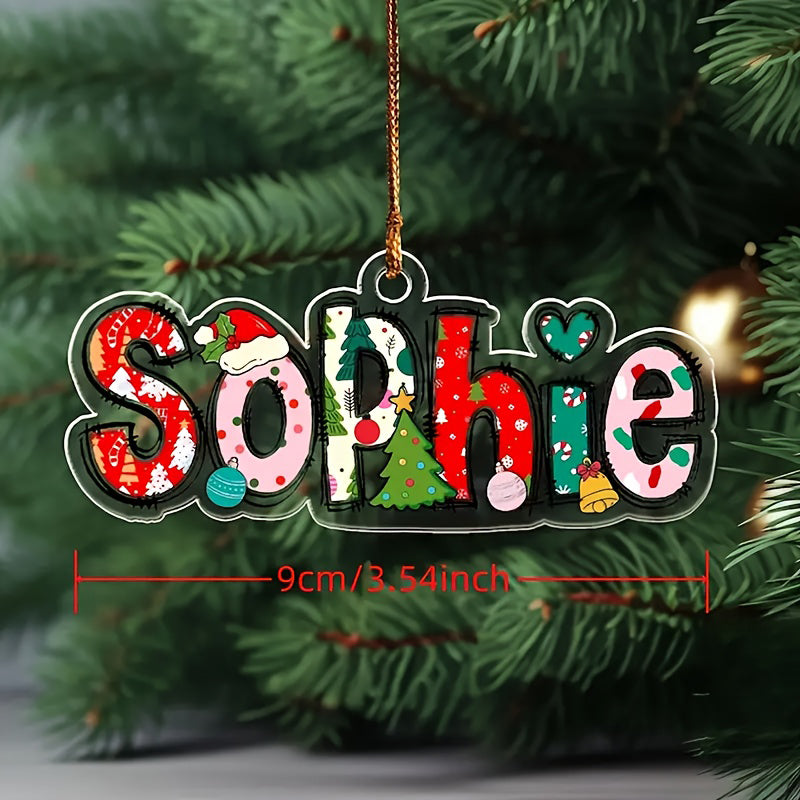 Christmas Tree Ornament - Name Acrylic Letter