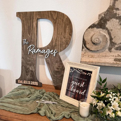 Wooden Letter Guestbook – Unique Wedding Sign Alternative