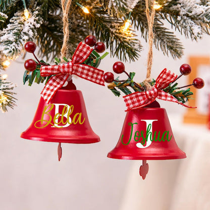 Personalized Christmas Jingle Bell, Custom Christmas Bell, Bell Ornament