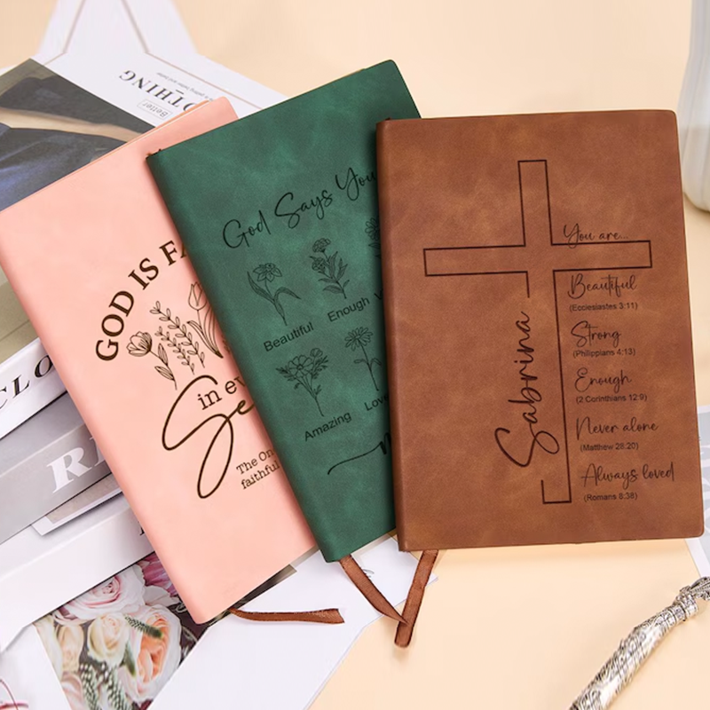 Personalized Christian Journal for Her,Bible Scripture Study Journal