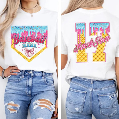 Custom Baseball Drip Mama Shirt, Team Mom T Shirt