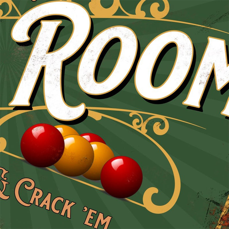 Personalised Snooker Room Metal Sign Games Room Wall Door Decor Accessory