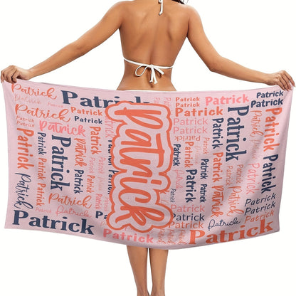 Custom Name Beach Towel 29''x58'' Personalized Name Beach Towel