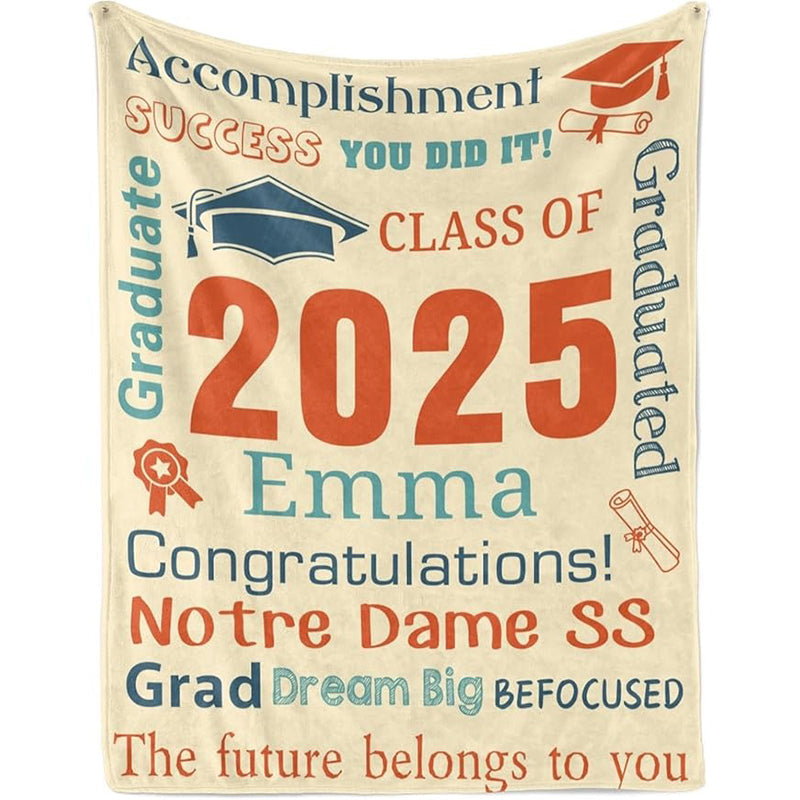 Personalized Graduation Blankets Graduation Gift