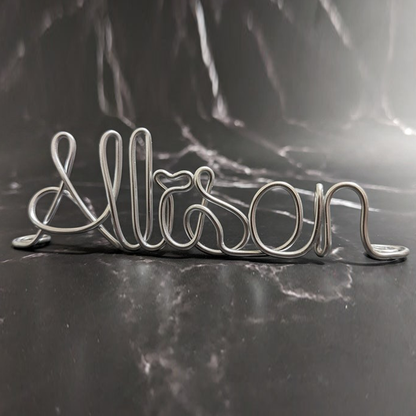 Name Plate, Wire Name Tag, Standing Desk Name