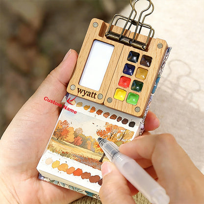 Portable watercolor set, Creative gift idea, Art supplies for journaling