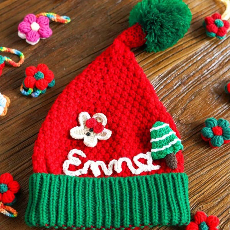 Personalized Crochet Santa Hat