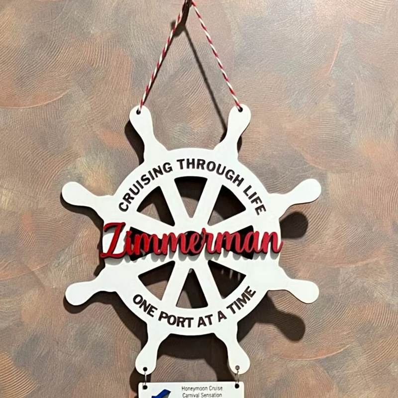 Anchor Cruise cabin door decor, cruise door hanger
