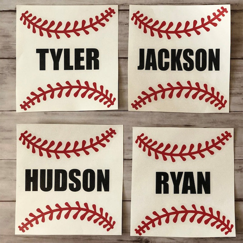 Personalized Baseball Softball Soccer Football Cheer Number Sticker