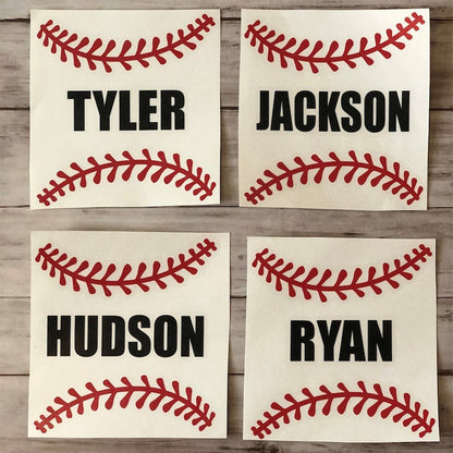 Personalized Baseball Softball Soccer Football Cheer Number Sticker