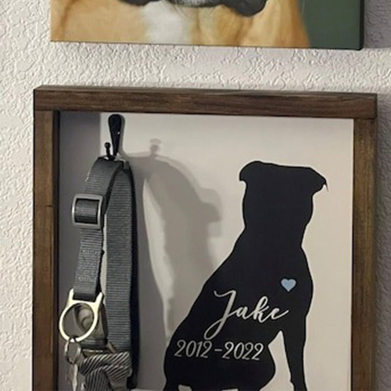Personalized Pet Memorial Plaque with Collar Hook