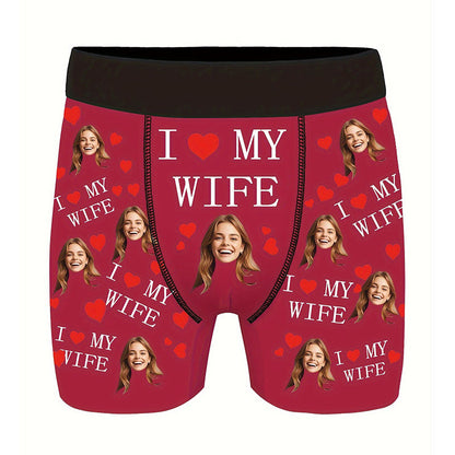 Customized Boxers with Images, Personalized Face Photo Boxers