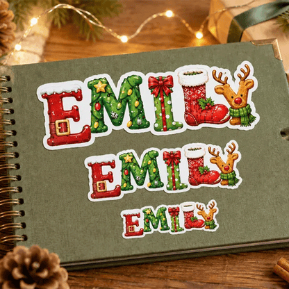 Personalized Christmas Name Stickers for Gift Wrapping – Custom Santa Labels,