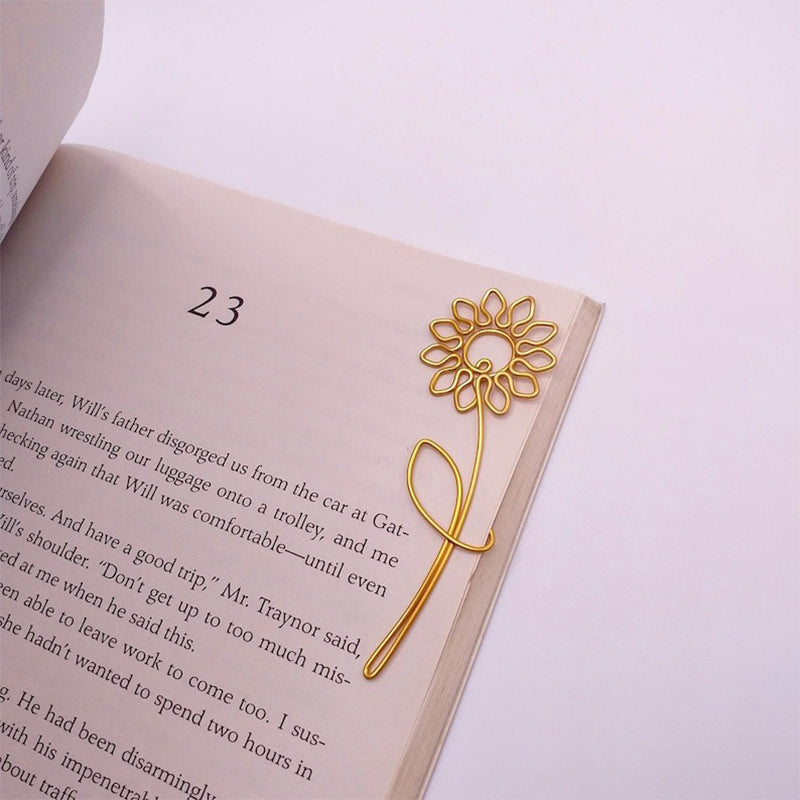 Rose Tulip Sakura Sunflower Wire , Personalized Gift Flower Planner Clip