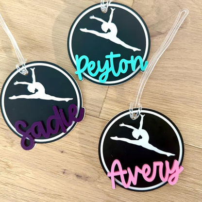 Personalized Name Tag Personalized Baseball Swimming Lacrosse Volleyball Hockey Soccer Dance Cheer Pom Tennis Football Hockey Track Pickleball Basketball Bag Tag