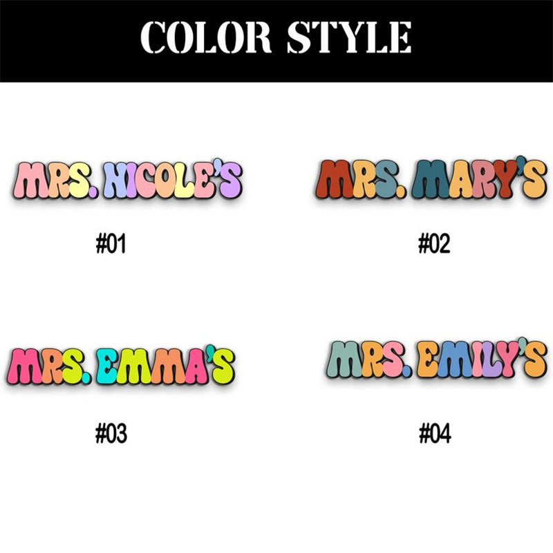 Cusstom Teacher Name Doorframe Corner Sign