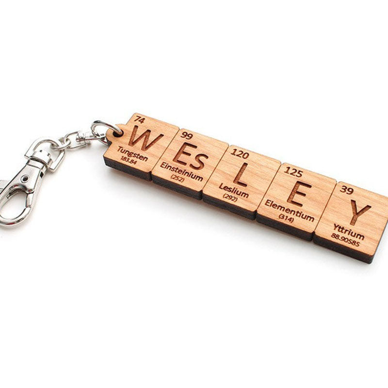 Custom Periodic Table Element Name Key Chain