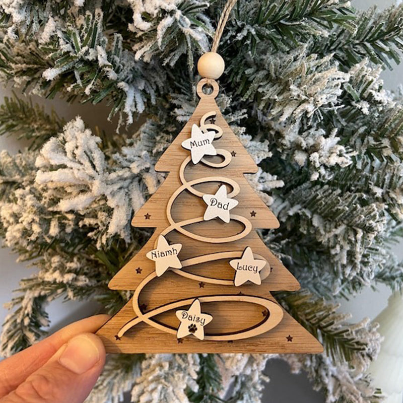 Personalised Family Name Christmas Tree Ornament