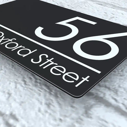Modern Contemporary Acrylic Property Number Door Sign Plaque