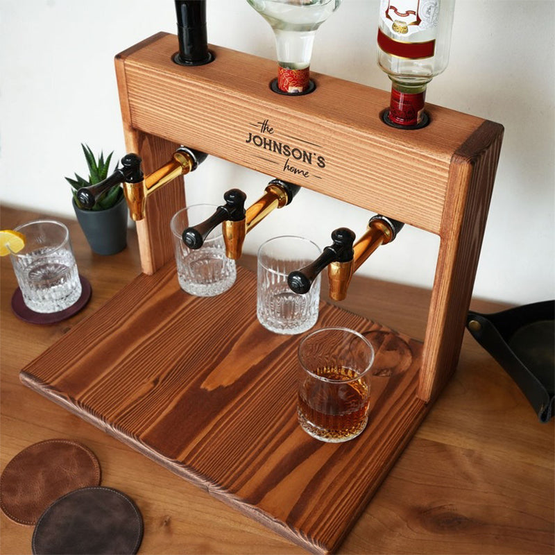 Personalized Wooden Whiskey Decanter, Liquor Dispenser,Whiskey dispenser