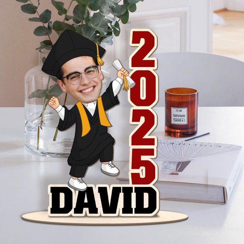 Graduation Gift, Custom Face Photo Graduation Wooden Standing