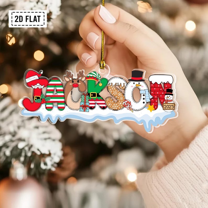 Custom Name Ornaments, Christmas Gift, New Baby Ornament