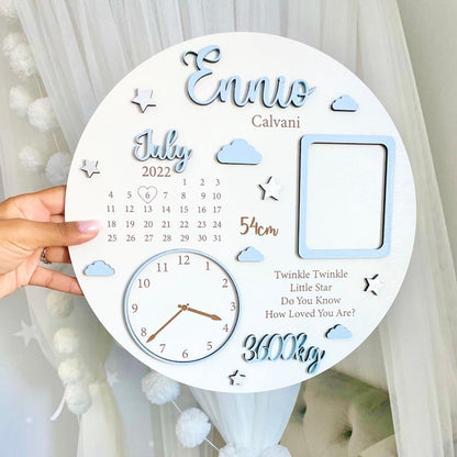 Baby Photo Keepsake Gift, Baby Birth Announcement, Newborn Gift