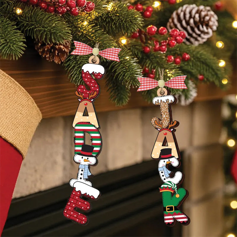 Personalized Letter Name Christmas Ornament