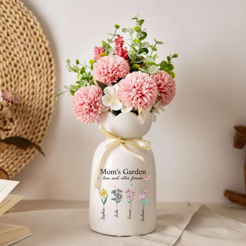 Personalized Grandma's Garden Flower Vase