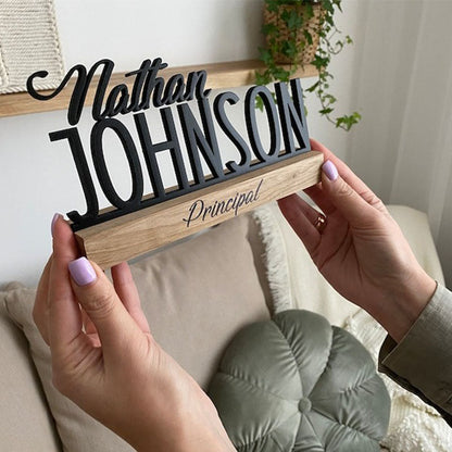 Teacher Name Sign, Teacher Name Plate, Teacher gifts