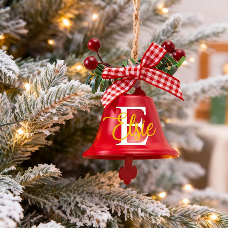 Personalized Christmas Jingle Bell, Custom Christmas Bell, Bell Ornament