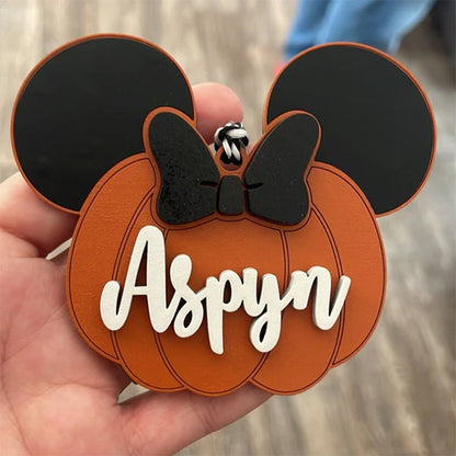 Pumpkin Mouse Name Tags Halloween Basket Tags