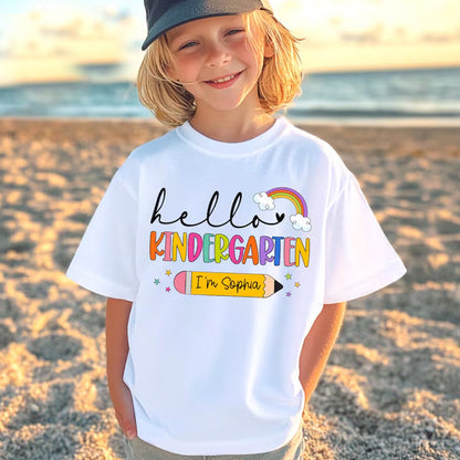 Hello Back to School Shirt, Custom Kids Name Back To School Shirt