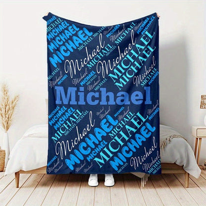 Custom Blanket With Your Name Or Text, Personalized Blanket