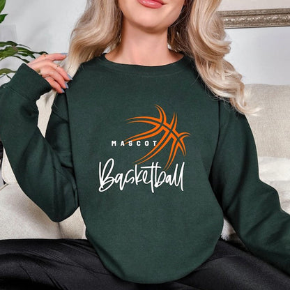 Personalized Basketball Sweatshirt, Team Mascot Sweatshirt With Name